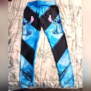 Blue and Black Character Leggings